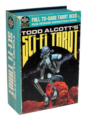 Box for Todd Alcott's Sci-Fi Tarot with robot design on a white background
