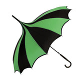 Batwing Vampire Pagoda Umbrella - Green and Black