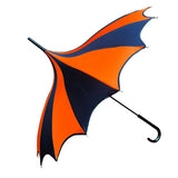 Batwing Vampire Pagoda Umbrella - Orange and Black