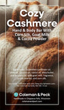 Cozy Cashmere ingredient card, featuring a couch with a cashmere throw.