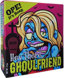 Front view of the Ghoulfriend soap box, showing a zombie woman, and it says "Hey there, ghoulfriend."