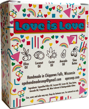 Back view of Love is Love soap box